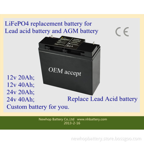 12V LiFePO4 Battery Pack 20ah for Golf Car